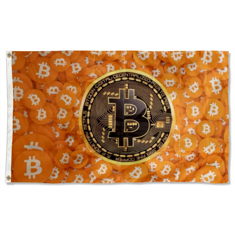 Fyon Bitcoin Cryptocurrency Double-Sided Flag Banner