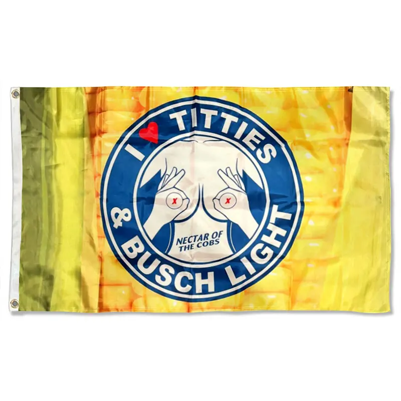 Fyon Busch Light & Titties Fan Banner – Brew-Savvy Indoor/Outdoor Design