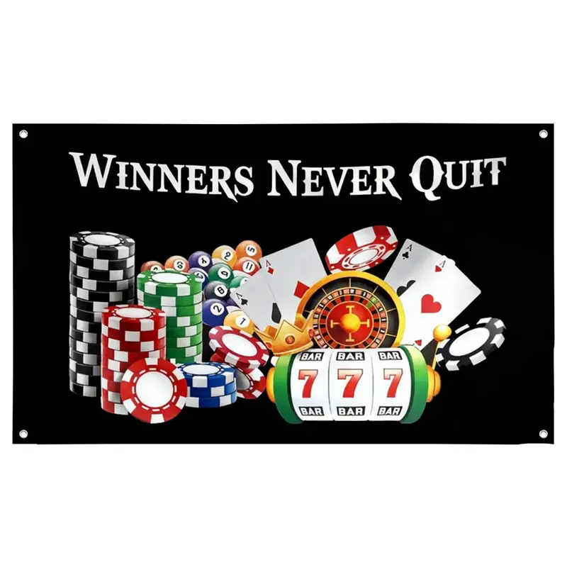 Fyon Casino Lovers Flag Banner – Elegant Gambling-Themed Room Accent
