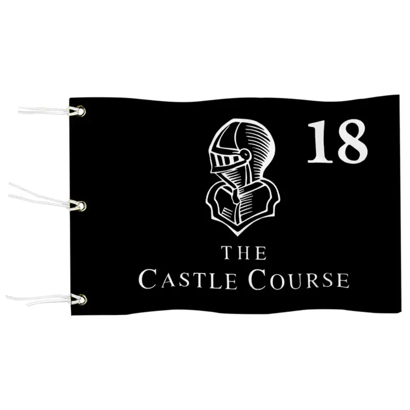 Fyon Castle Course Golf Flag Banner – Premium Embroidered Pin Flag with Reinforced Grommets