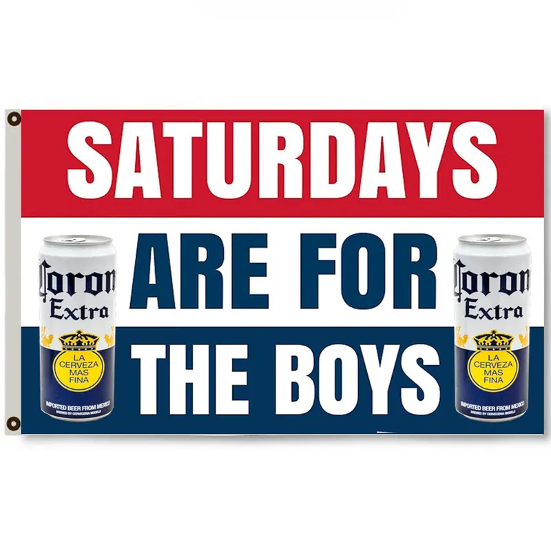 Fyon Corona Beach Miles Away Flag Banner – Tropical Saturday Vibes (3×5 ft)