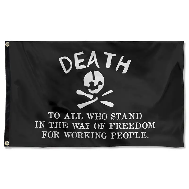 Fyon ‘Death to All Who Stand in the Way of Freedom for Working People’ Translated Flag Banner