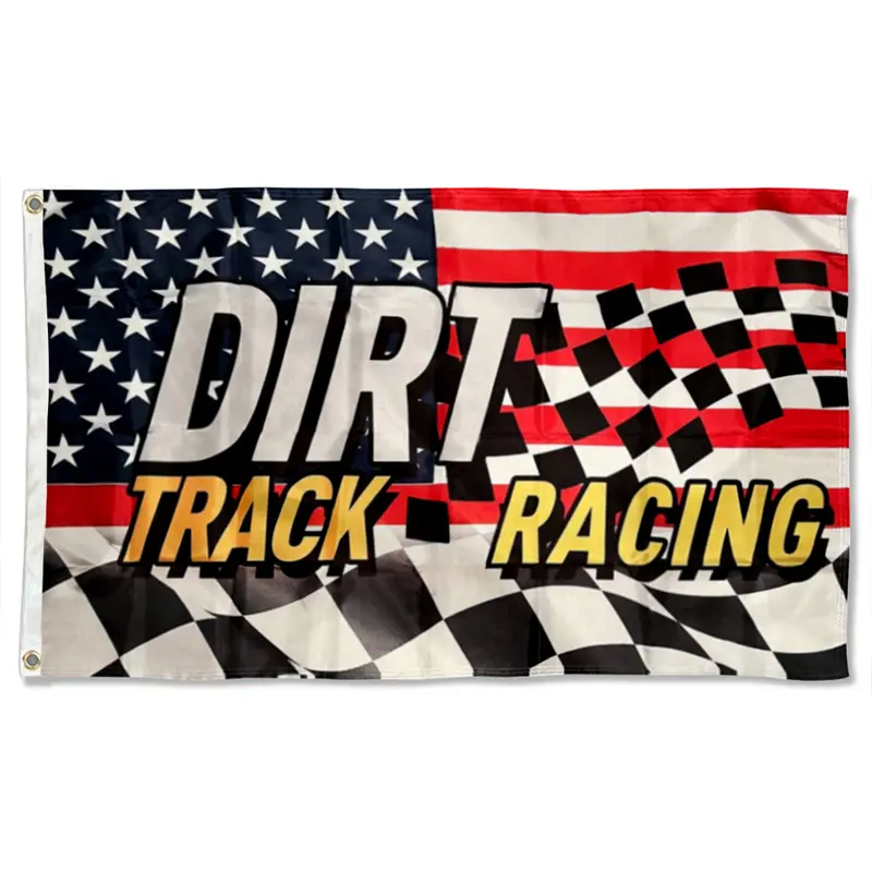 Fyon Dirt Track NASCAR USA Flag – 2024 Off-Road Racing Banner