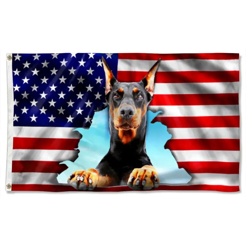 Fyon Doberman Dog Pride Flag – Bold Breed-Specific Outdoor Banner