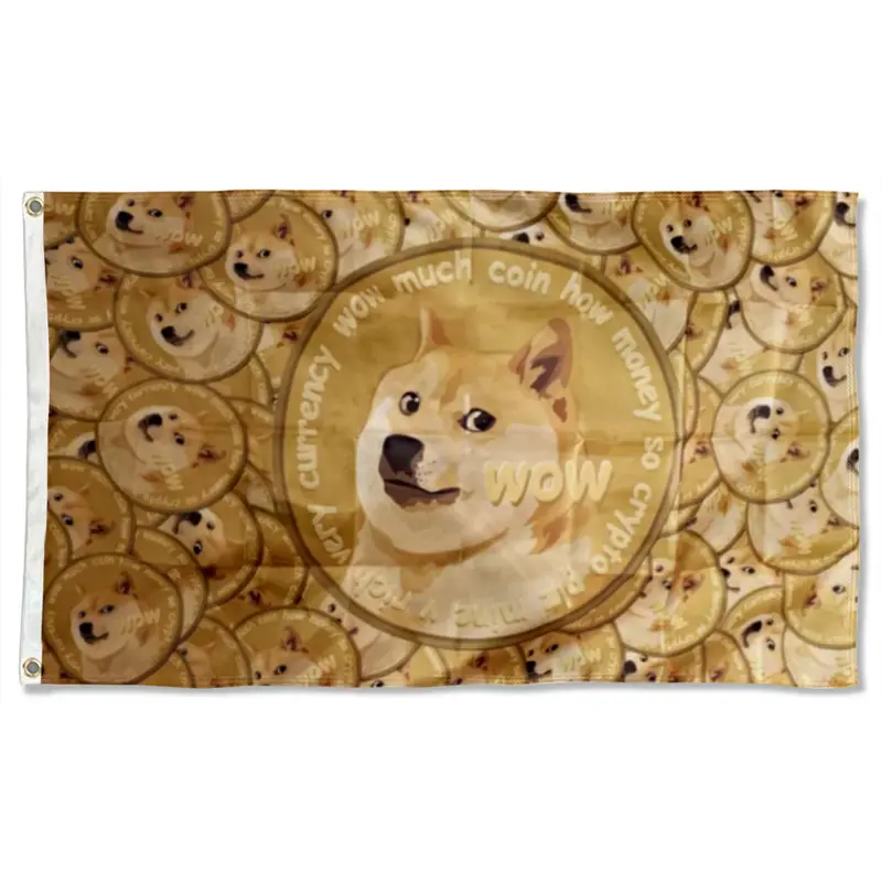 Fyon Dogecoin Canine-Themed Double-Sided Flag Banner