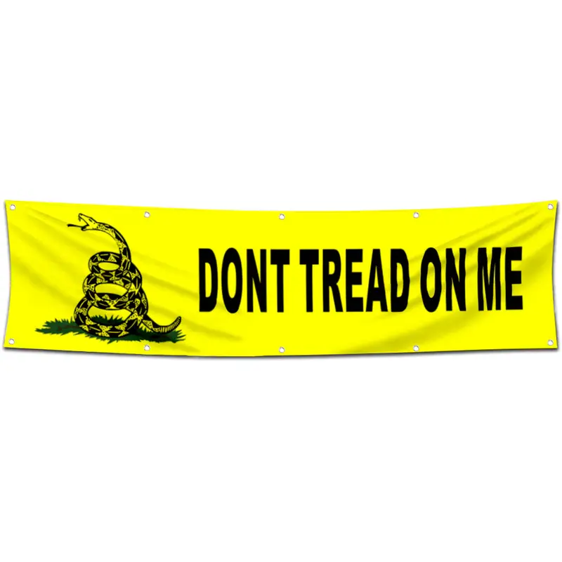 Fyon ‘Don’t Tread on Me’ Gadsden Flag Banner (2 ft × 8 ft)