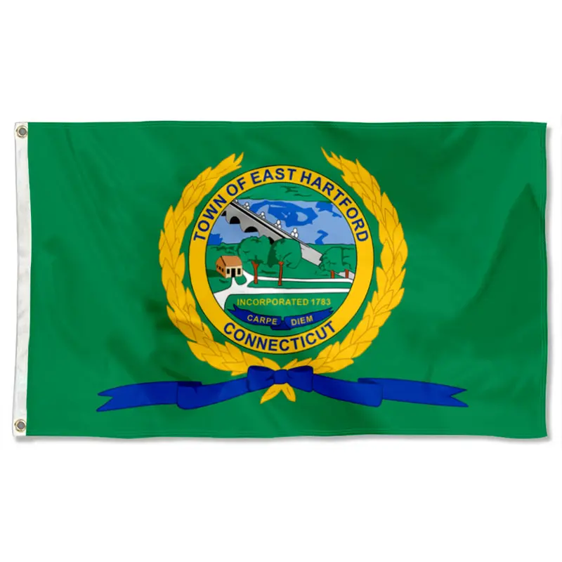 Fyon Double-Sided East Hartford Connecticut City Flag Banner