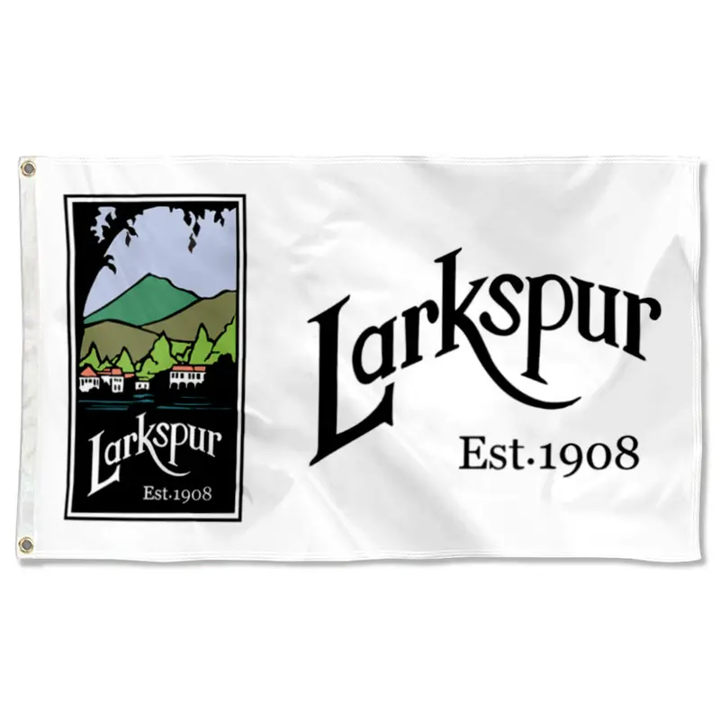 Fyon Double-Sided Larkspur California City Flag Banner