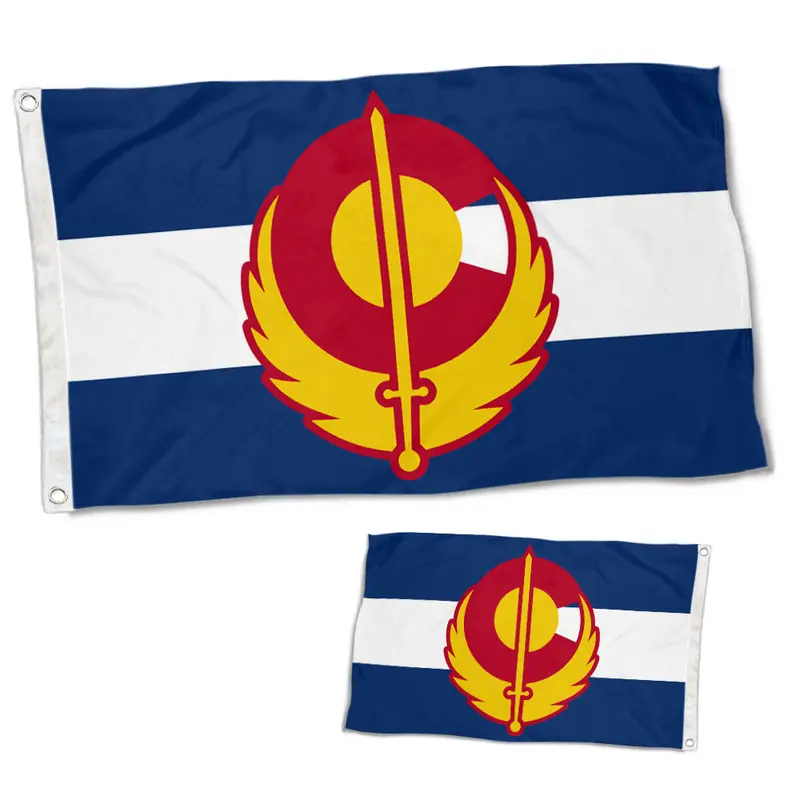 Fyon Dual-Sided Colorado Brotherhood of Steel Fan Flag