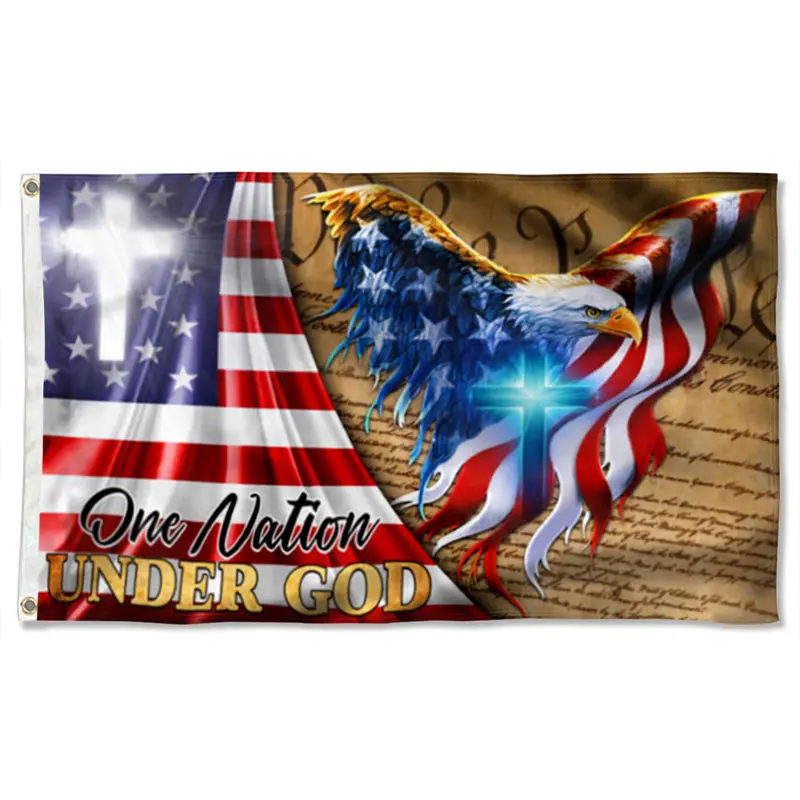 Fyon Eagle, Cross & Constitution Banner – ‘One Nation Under God’ Theme