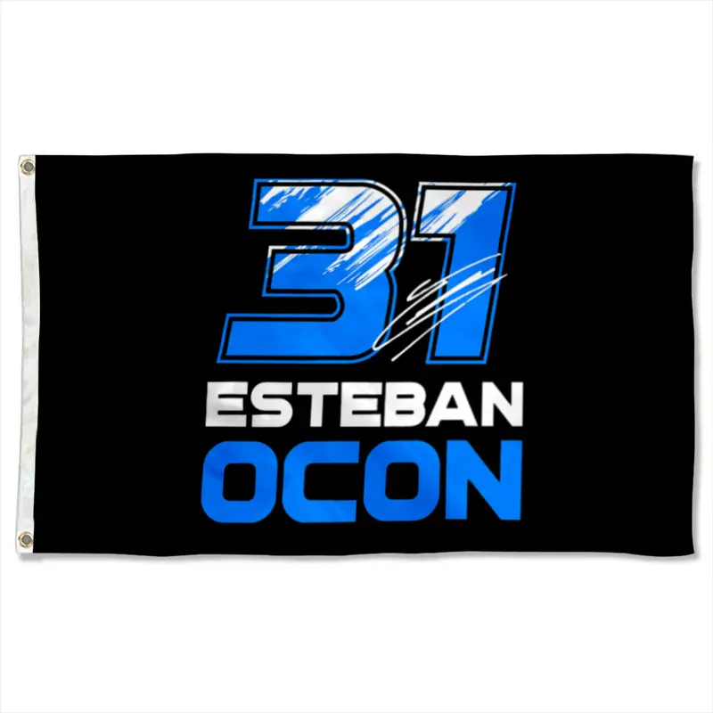 Fyon Esteban Ocon #31 Haas F1 Racing Flag Banner
