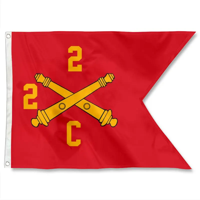 Fyon Field Artillery Guidon – Custom FA Branch US Army Flag Banner