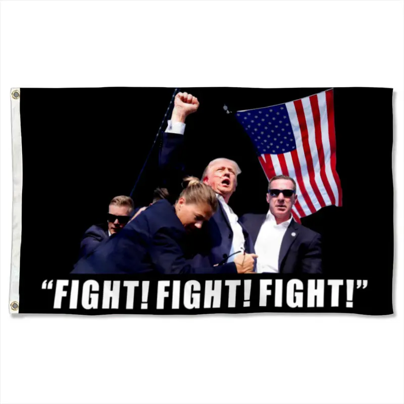 Fyon ‘Fight Fight Fight’ Patriotic Trump 2024 Banner Flag