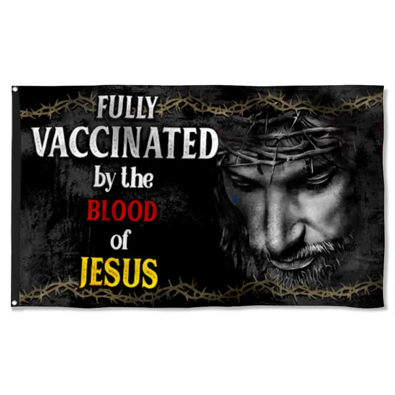 Fyon ‘Fully Vaccinated by the Blood of Jesus’ Banner – Spiritual Protection Theme