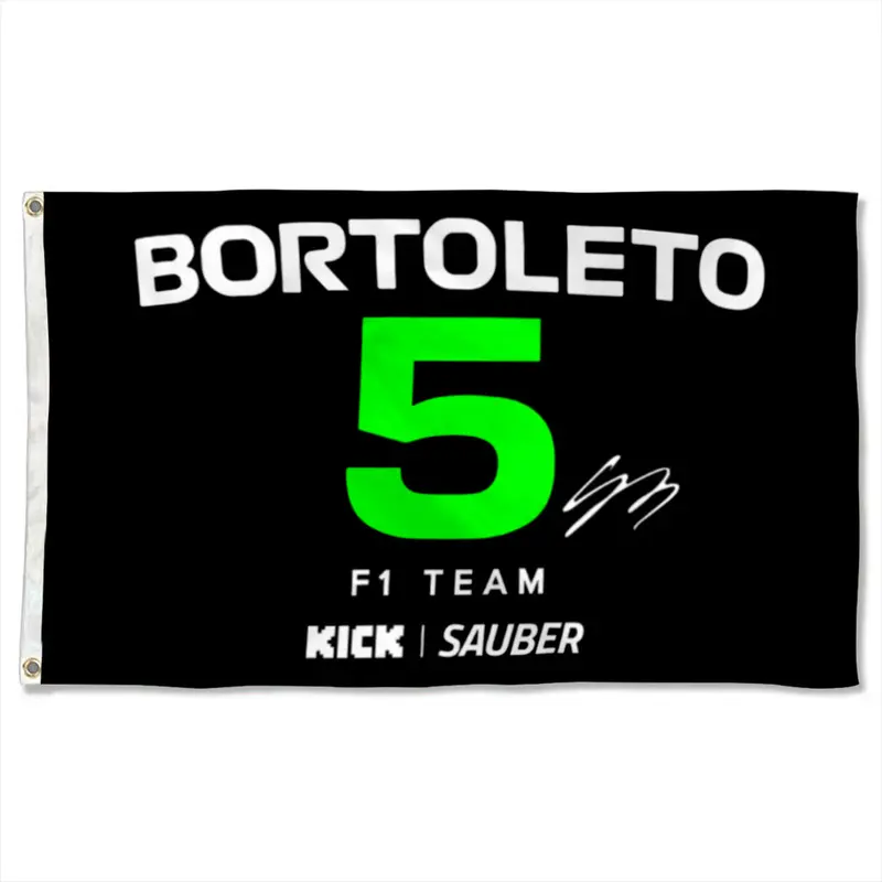 Fyon Gabriel Bortoleto #5 Kick Sauber F1 Racing Flag Banner