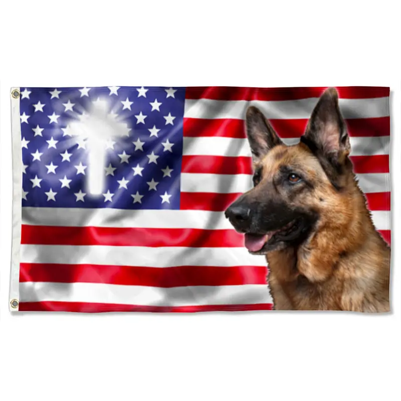 Fyon German Shepherd K9 Dog Lover Flag – Police-Themed Outdoor Banner