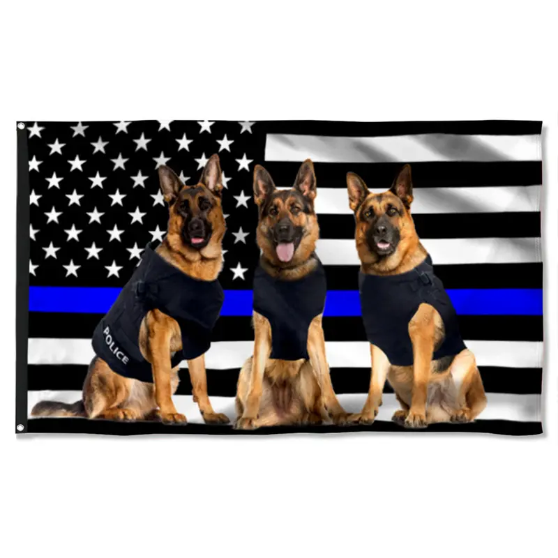 Fyon German Shepherd Police K9 Flag – Law Enforcement Dog Banner