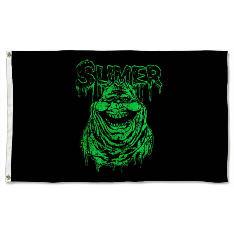 Fyon Ghostbusters Slimer Flag – Fun Nostalgic Indoor & Outdoor Decorative Banner