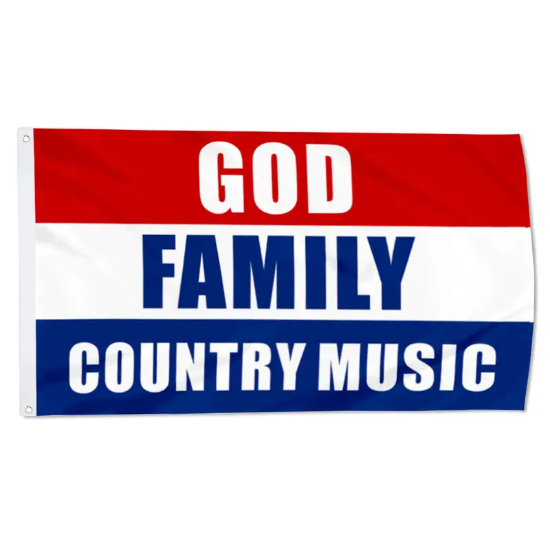 Fyon God Family Country Music Banner – Americana Lifestyle Flag