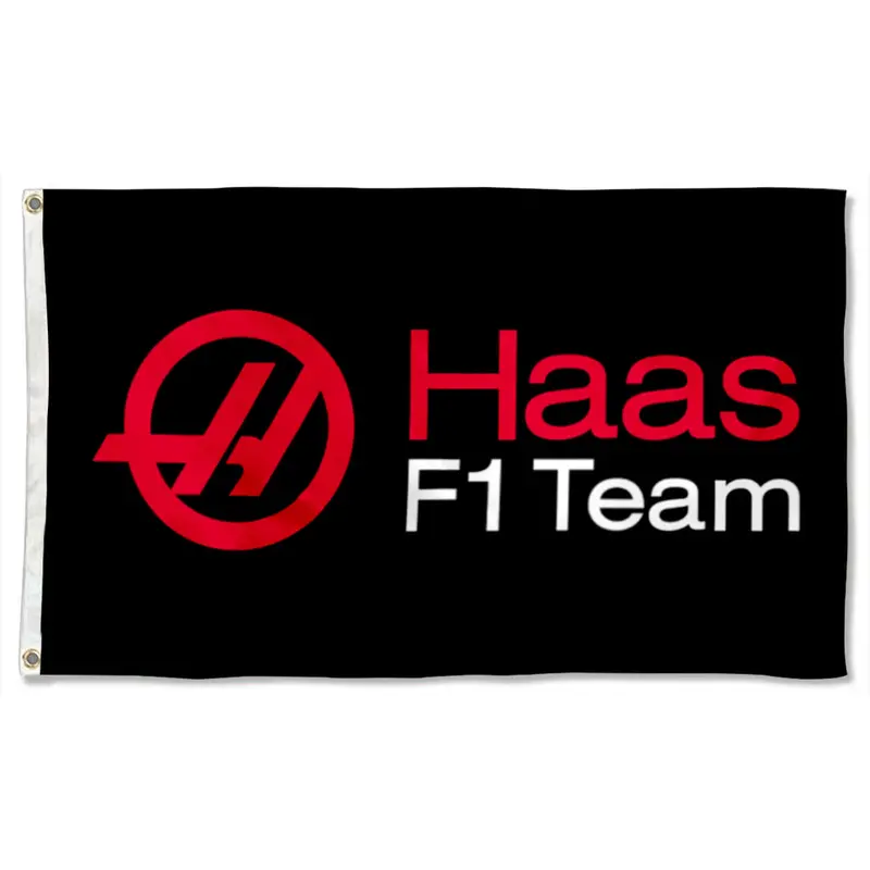 Fyon Haas F1 Team Checked Racing Grommet Flag