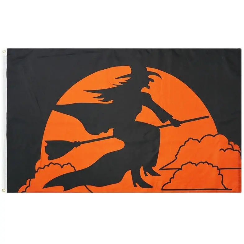 Fyon Halloween Witch Flag – Spooky Season Decor for Porch, Door, or Wall