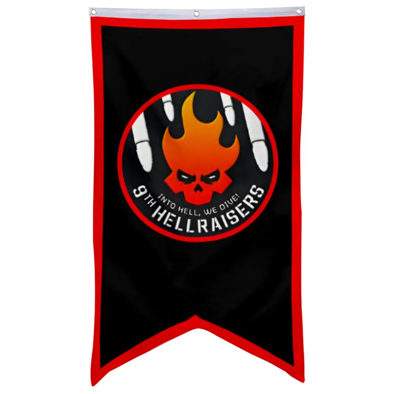 Fyon ‘Into Hell We Dive’ 9th Hellraisers Gaming Flag Banner