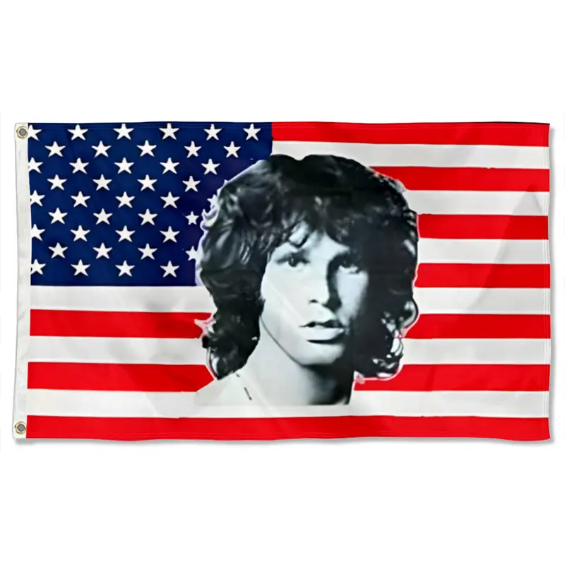 Fyon Jim Morrison Tribute Flag – USA-Inspired Rock Legend Banner