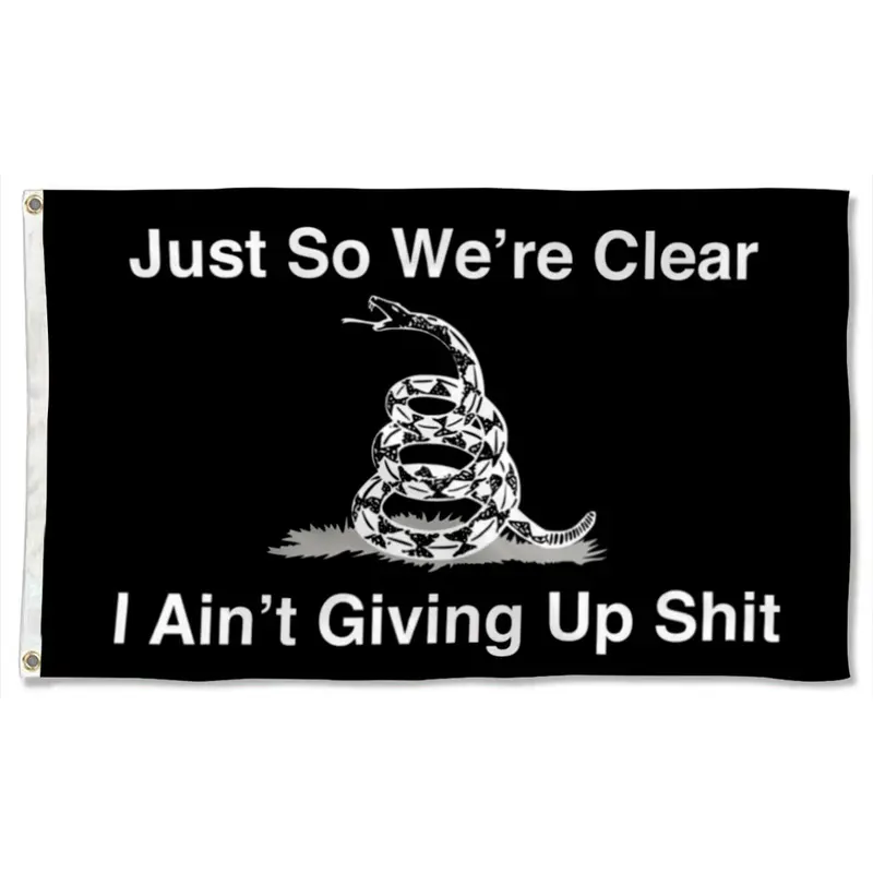 Fyon ‘Just So We’re Clear’ Gadsden-Inspired Flag – Bold Indoor/Outdoor Statement Banner