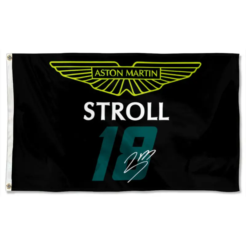 Fyon Lance Stroll F1 Flag Banner – #18 Aston Martin Official Style