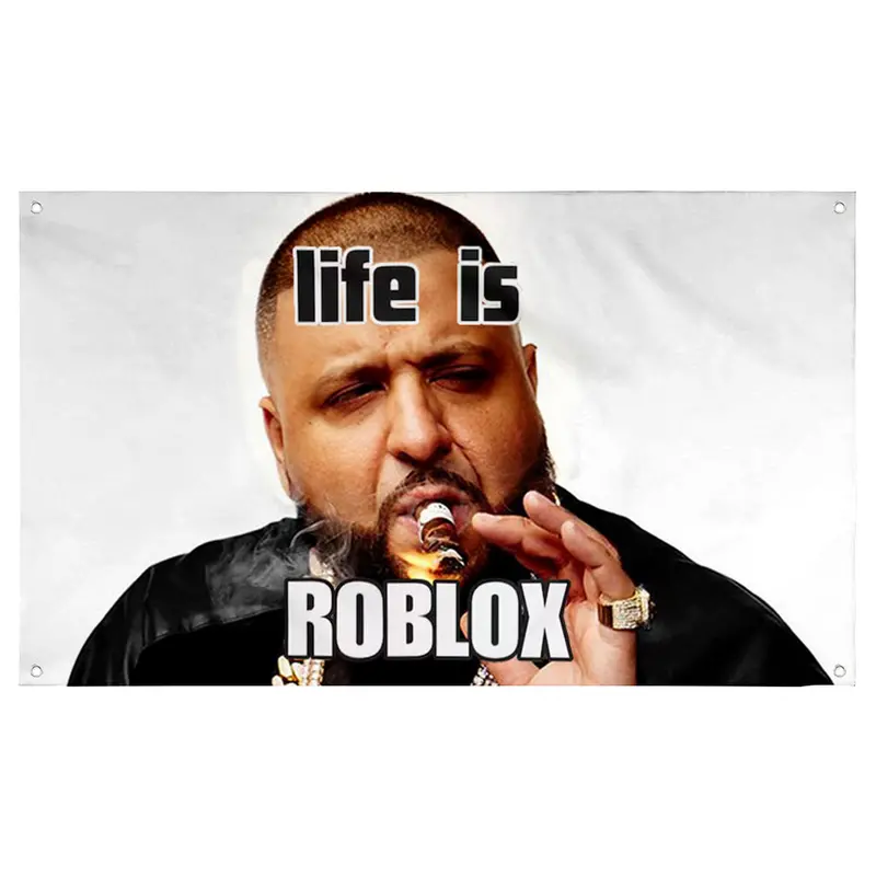 Fyon Life Is Roblox Flag Banner – Playful Gamer Wall Decor