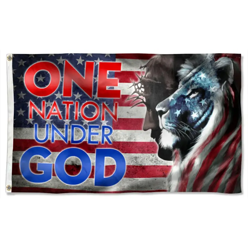 Fyon ‘Lion King’ Christian Banner – Biblical Imagery with American Symbolism