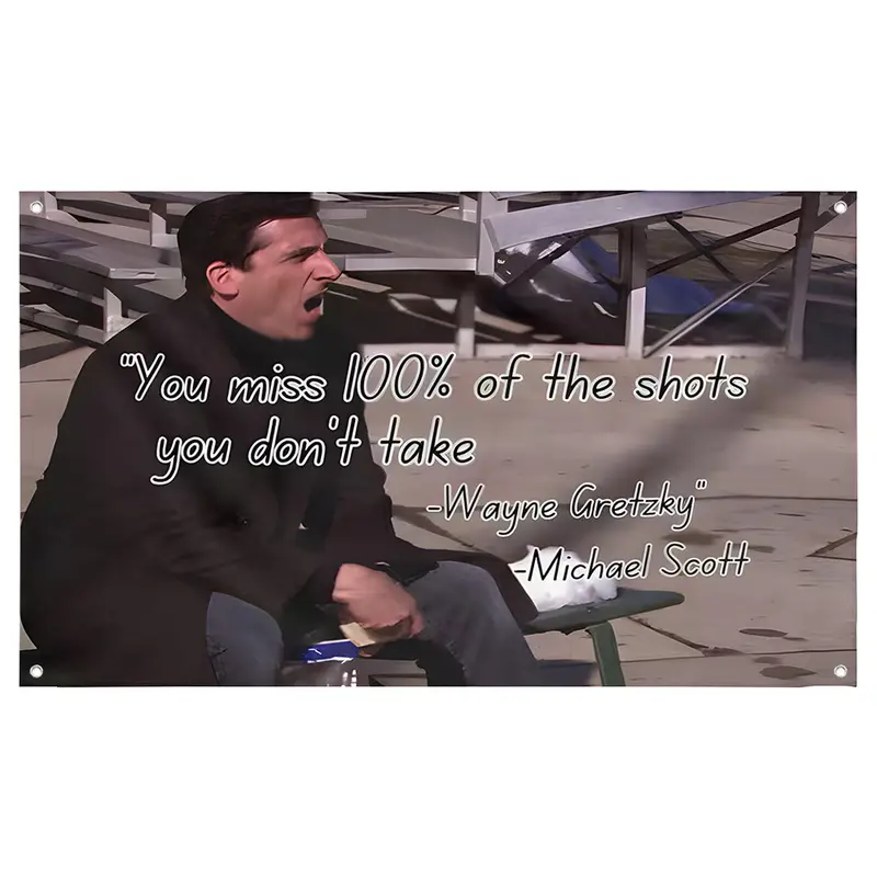 Fyon Michael Scott Quote Flag Banner – The Office Fan Wall Decor