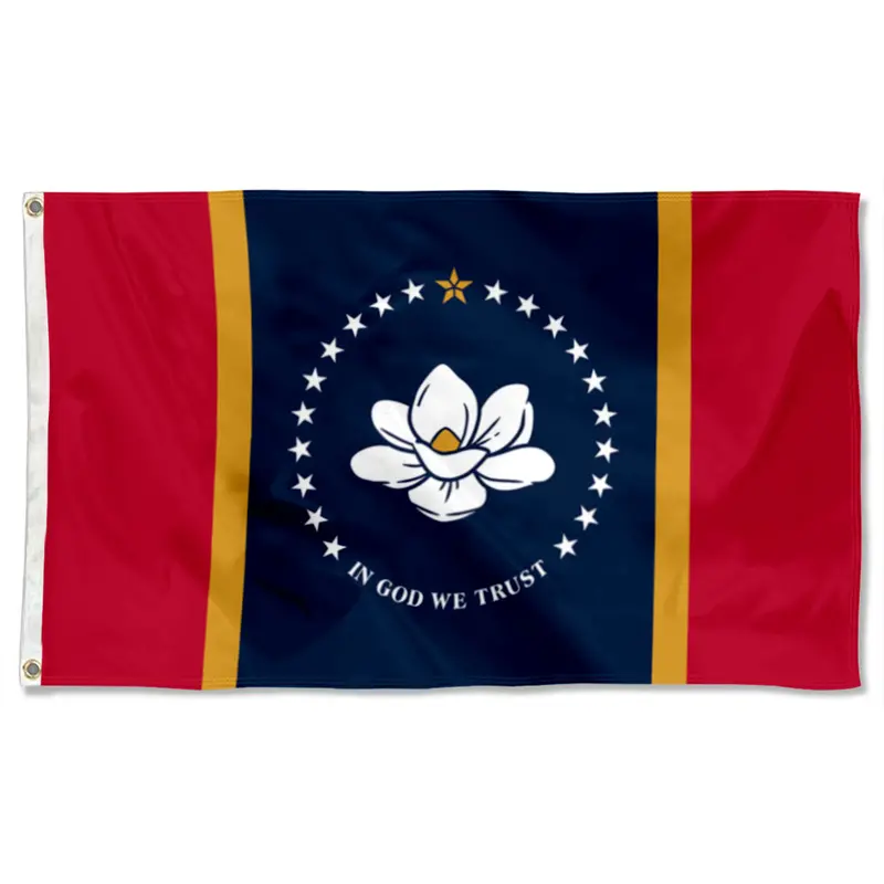 Fyon Mississippi State Flag Banner – UV-Protected Outdoor Flag