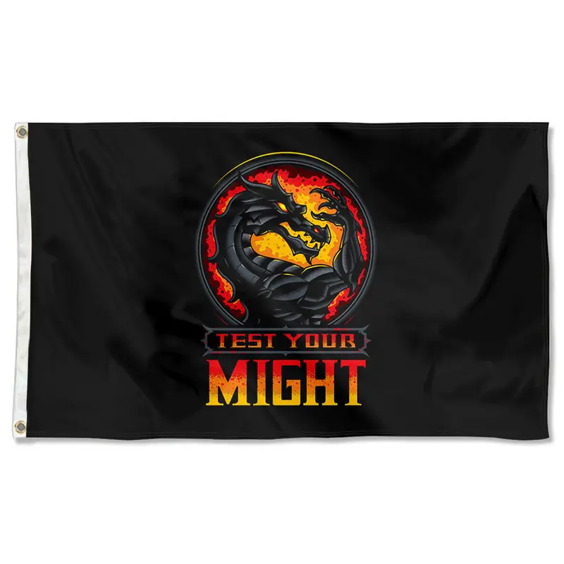 Fyon Mortal Kombat Test Your Might Retro Gaming Banner