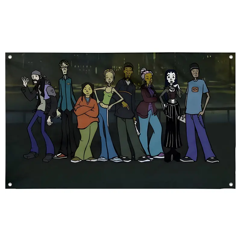 Fyon MTV Downtown Vibes Flag Banner – Urban Pop Culture Wall Art