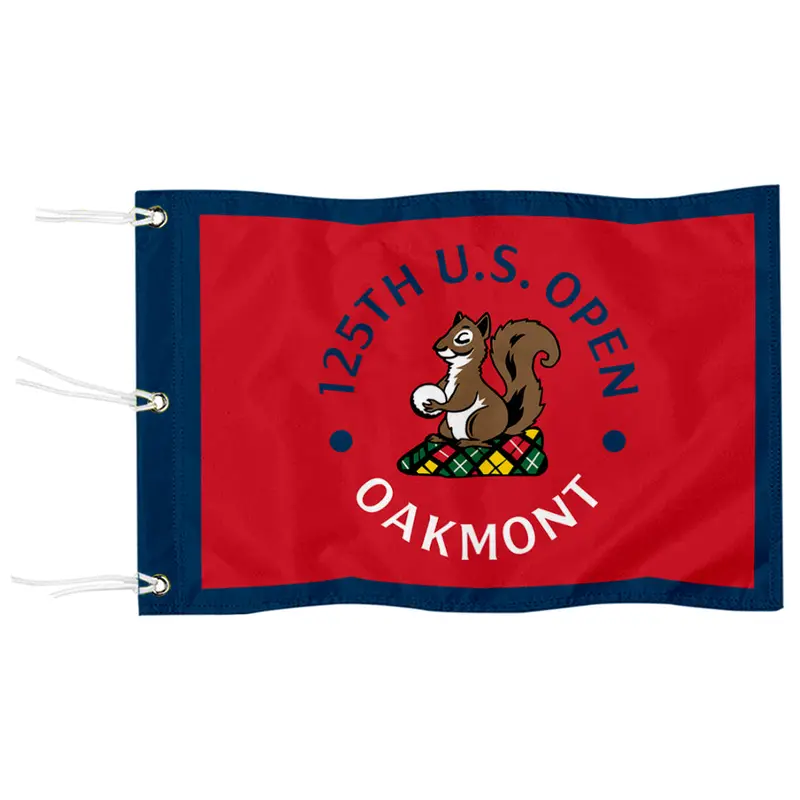 Fyon Oakmont 2025 US Open Red Flag Banner – Official Tournament Commemorative Pin Flag with Grommets
