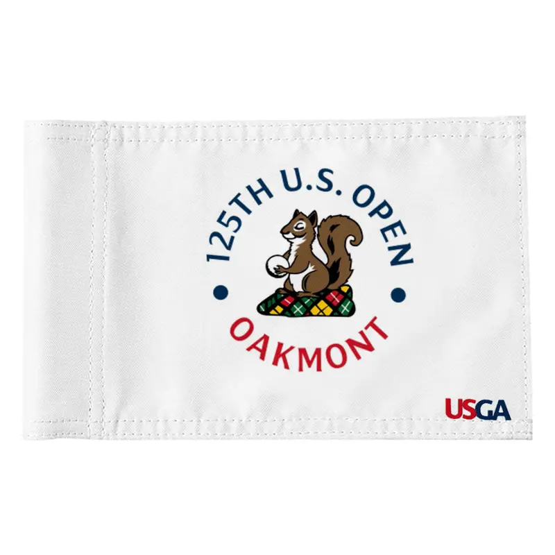 Fyon Oakmont 2025 US Open White Embroidered Pin Flag Banner