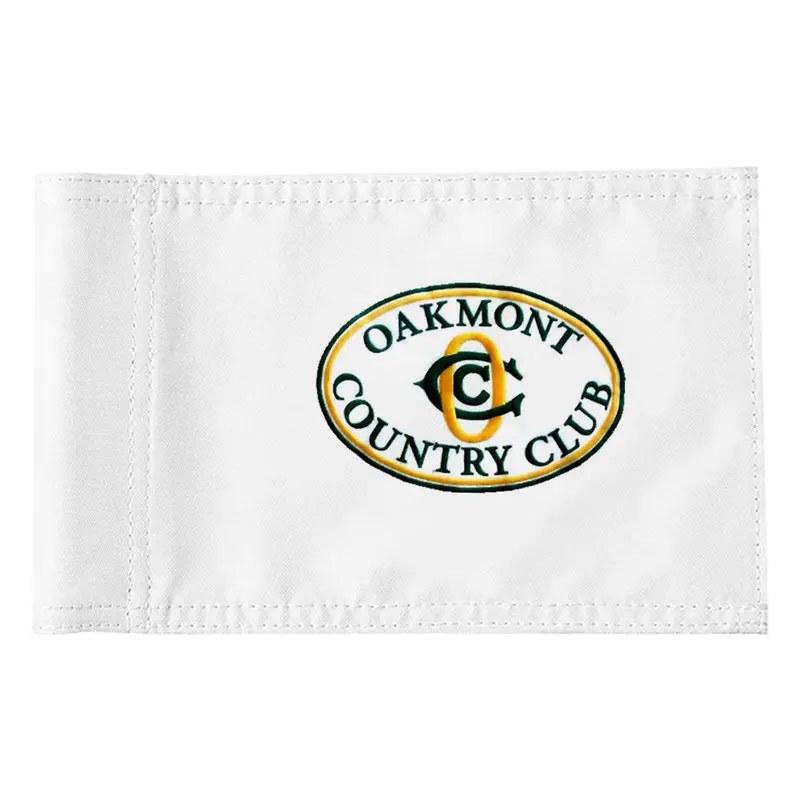 Fyon Oakmont Country Club White Embroidered Pin Flag Banner