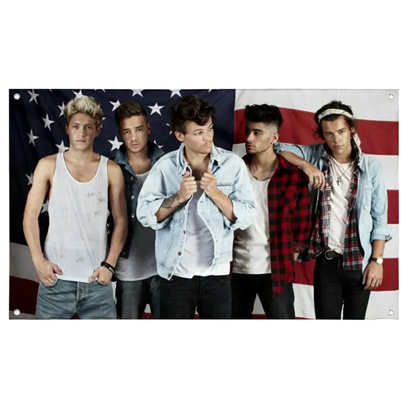 Fyon One Direction American Flag Banner – Boy Band Patriotic Fusion Decor