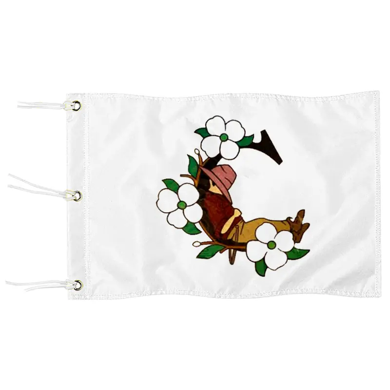 Fyon Pinehurst Spring Cradle Flag Banner – Embroidered Seasonal Logo Pin Flag with Grommets