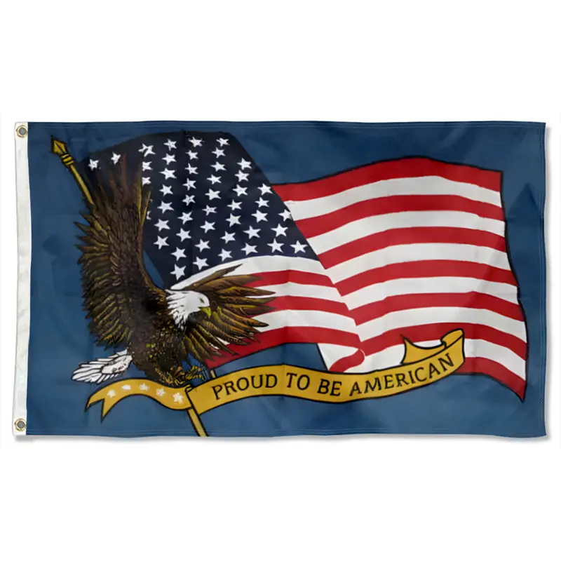 Fyon Proud American Double-Sided Patriotic Flag Banner