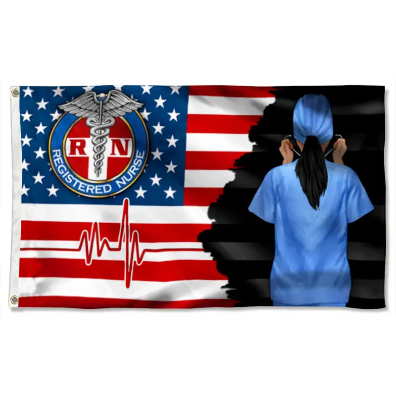 Fyon Registered Nurse American Flag Tribute – Design 41809 – Indoor & Outdoor