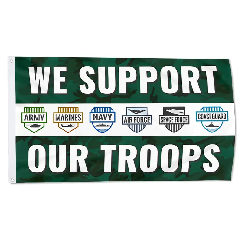 Fyon ‘Support Our Troops’ Tribute Flag – Dual-Purpose Indoor and Outdoor Banner