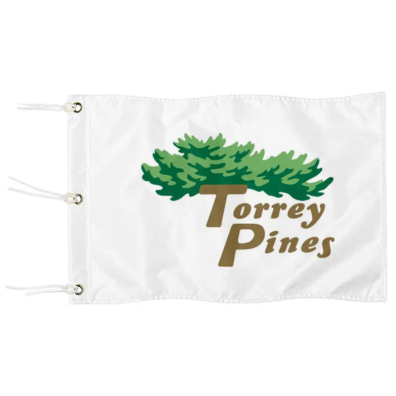 Fyon Torrey Pines Screen-Printed Golf Pin Flag Banner with Grommets