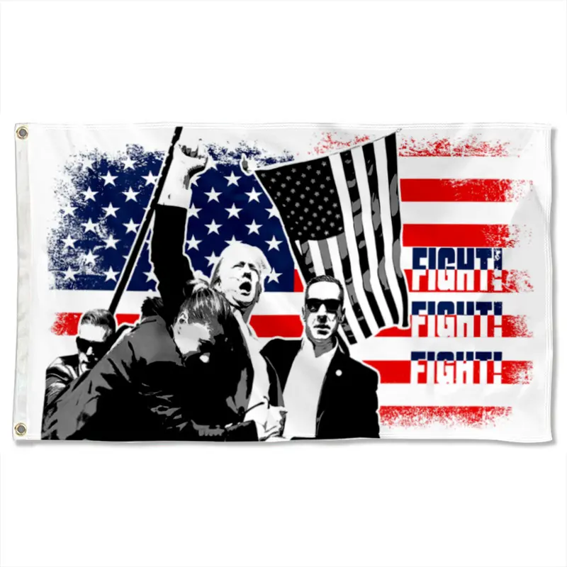 Fyon Trump 2024 Action-Themed ‘Shooting & Fight’ Banner