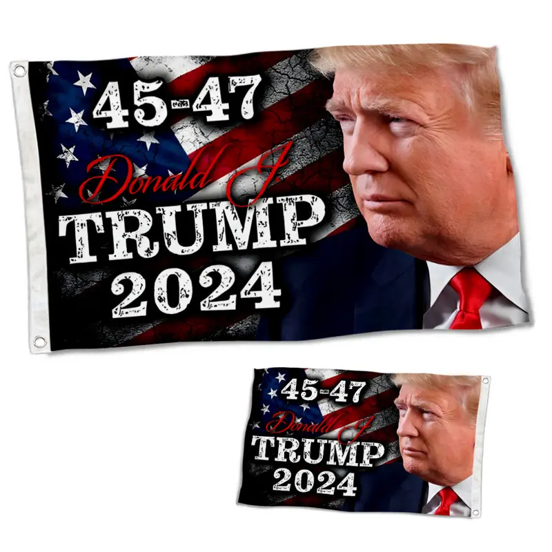 Fyon Trump 2024 Presidential Campaign Double-Sided Flag – Honoring President 45 & 47