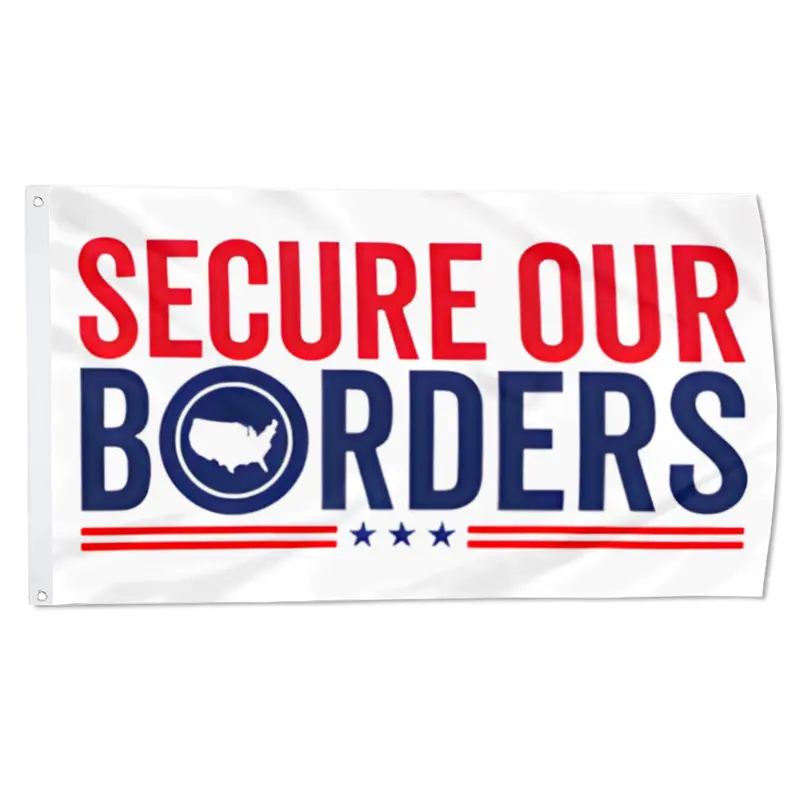 Fyon Trump MAGA ‘Secure Our Borders’ Banner – Political Statement Flag