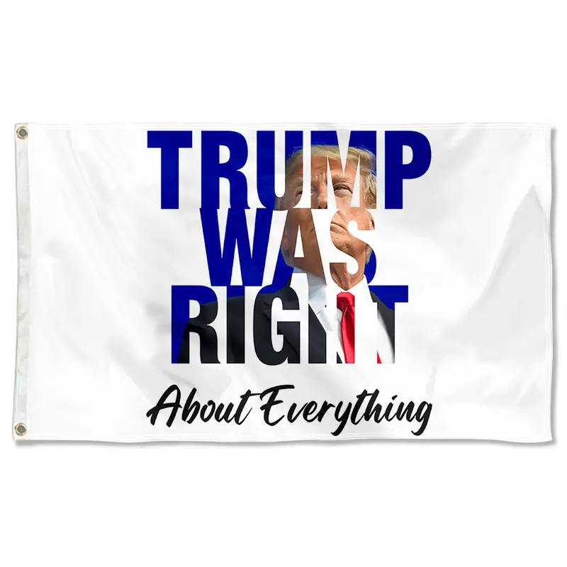Fyon ‘Trump Was Right’ with DeSantis & Veterans Theme Flag Banner