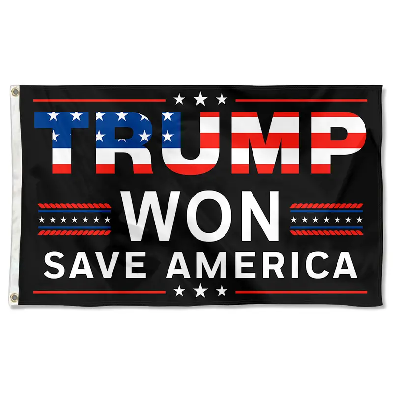 Fyon ‘Trump Won, Dems Cheated’ Patriotic Black & Red Flag Banner