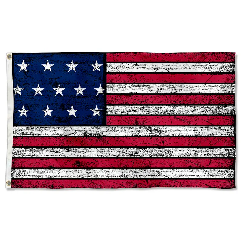 Fyon Vintage 13-Star Colonial Flag Banner – Revolutionary War-Era Betsy Ross Style
